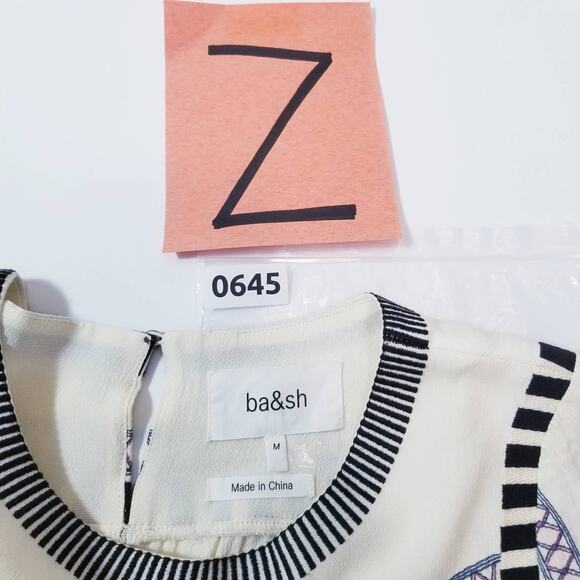 Ba&sh Cream Embroidered Bell Sleeves Lady Dress - Picture 13 of 13